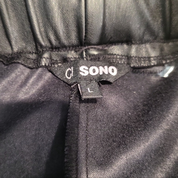 Ci Sono black mini skirt faux leather pockets edgy rock and roll concert - Picture 2 of 5